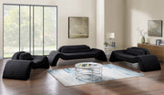 Austin 87.5" Corduroy Upholstered Loveseat in Black - 44009Black-L
