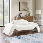Austin 87.5" Corduroy Upholstered Loveseat in Cream - 44009Cream-L