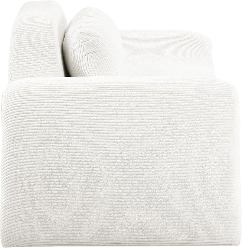 Austin 87.5" Corduroy Upholstered Loveseat in Cream - 44009Cream-L