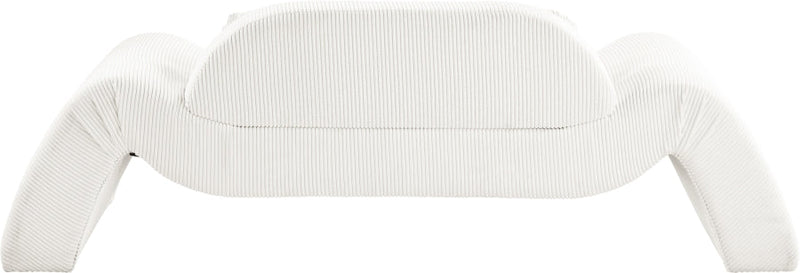 Austin 87.5" Corduroy Upholstered Loveseat in Cream - 44009Cream-L