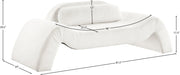 Austin 87.5" Corduroy Upholstered Loveseat in Cream - 44009Cream-L