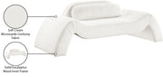 Austin 87.5" Corduroy Upholstered Loveseat in Cream - 44009Cream-L