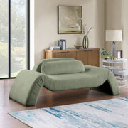 Austin 87.5" Corduroy Upholstered Loveseat in Green - 44009Green-L