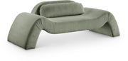 Austin 87.5" Corduroy Upholstered Loveseat in Green - 44009Green-L