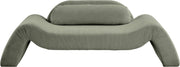 Austin 87.5" Corduroy Upholstered Loveseat in Green - 44009Green-L
