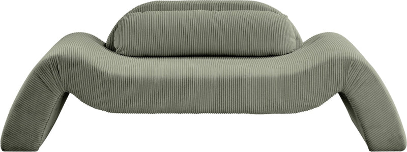 Austin 87.5" Corduroy Upholstered Loveseat in Green - 44009Green-L