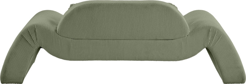 Austin 87.5" Corduroy Upholstered Loveseat in Green - 44009Green-L