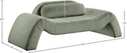 Austin 87.5" Corduroy Upholstered Loveseat in Green - 44009Green-L
