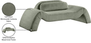 Austin 87.5" Corduroy Upholstered Loveseat in Green - 44009Green-L