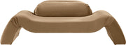 Austin 87.5" Velvet Upholstered Upholstered Loveseat in Beige - 44008Beige-L