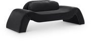 Austin 87.5" Velvet Upholstered Upholstered Loveseat in Black - 44008Black-L