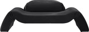 Austin 87.5" Velvet Upholstered Upholstered Loveseat in Black - 44008Black-L