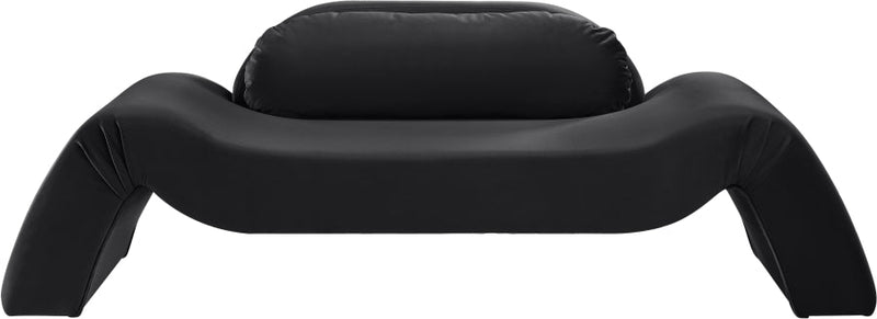 Austin 87.5" Velvet Upholstered Upholstered Loveseat in Black - 44008Black-L
