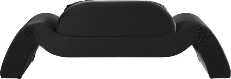Austin 87.5" Velvet Upholstered Upholstered Loveseat in Black - 44008Black-L