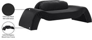Austin 87.5" Velvet Upholstered Upholstered Loveseat in Black - 44008Black-L