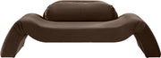 Austin 87.5" Velvet Upholstered Upholstered Loveseat in Brown - 44008Brown-L