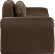 Austin 87.5" Velvet Upholstered Upholstered Loveseat in Brown - 44008Brown-L