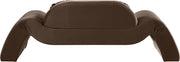 Austin 87.5" Velvet Upholstered Upholstered Loveseat in Brown - 44008Brown-L