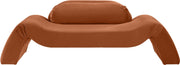 Austin 87.5" Velvet Upholstered Upholstered Loveseat in Cognac - 44008Cognac-L