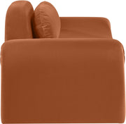 Austin 87.5" Velvet Upholstered Upholstered Loveseat in Cognac - 44008Cognac-L