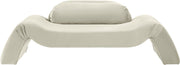 Austin 87.5" Velvet Upholstered Upholstered Loveseat in Cream - 44008Cream-L