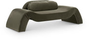 Austin 87.5" Velvet Upholstered Upholstered Loveseat in Green - 44008Green-L