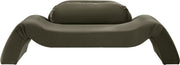 Austin 87.5" Velvet Upholstered Upholstered Loveseat in Green - 44008Green-L
