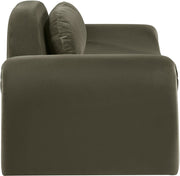 Austin 87.5" Velvet Upholstered Upholstered Loveseat in Green - 44008Green-L