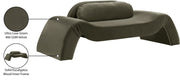 Austin 87.5" Velvet Upholstered Upholstered Loveseat in Green - 44008Green-L