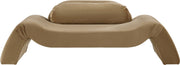 Austin 87.5" Velvet Upholstered Upholstered Loveseat in Saddle - 44008Saddle-L