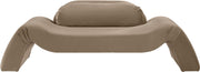 Austin 87.5" Velvet Upholstered Upholstered Loveseat in Taupe - 44008Taupe-L
