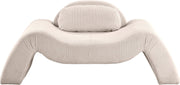 Austin Corduroy Upholstered Accent Chair in Beige - 44009Beige-C