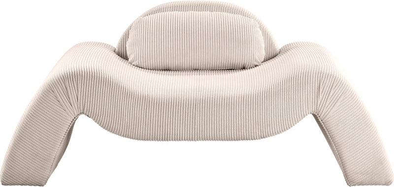 Austin Corduroy Upholstered Accent Chair in Beige - 44009Beige-C