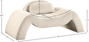 Austin Corduroy Upholstered Accent Chair in Beige - 44009Beige-C
