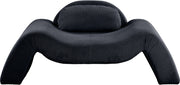 Austin Corduroy Upholstered Accent Chair in Black - 44009Black-C