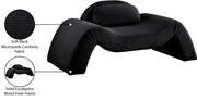 Austin Corduroy Upholstered Accent Chair in Black - 44009Black-C