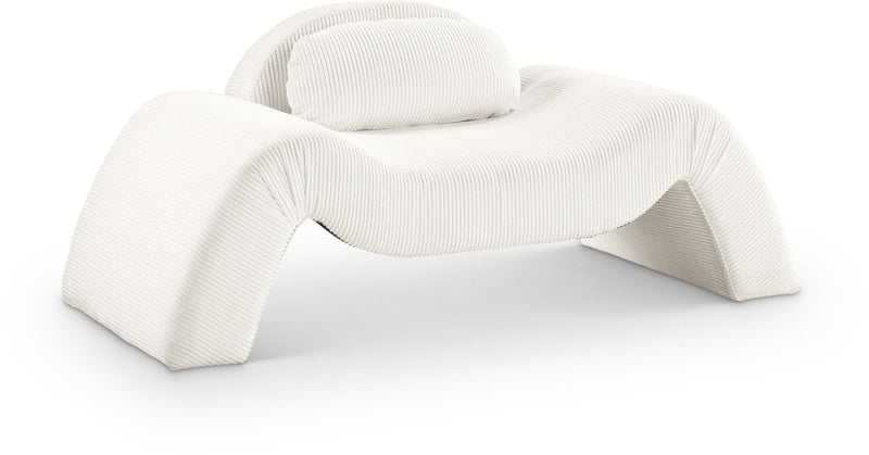 Austin Corduroy Upholstered Accent Chair in Cream - 44009Cream-C