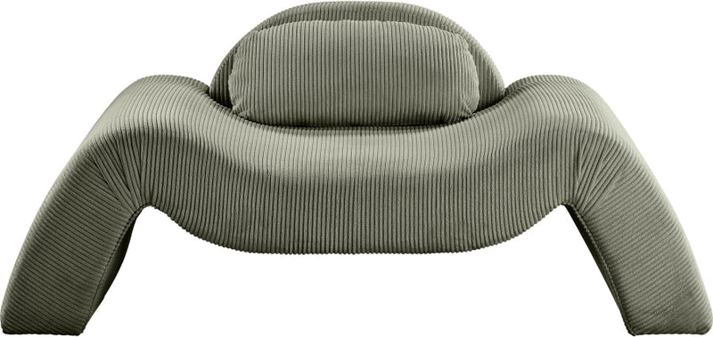 Austin Corduroy Upholstered Accent Chair in Green - 44009Green-C