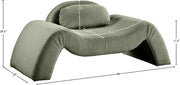 Austin Corduroy Upholstered Accent Chair in Green - 44009Green-C