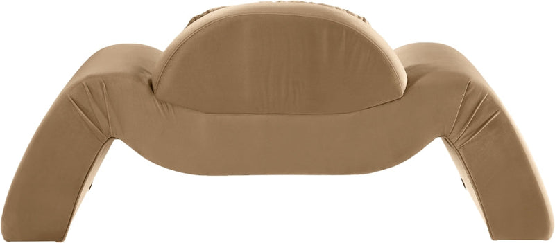 Austin Velvet Upholstered Accent Chair in Beige - 44008Beige-C