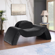 Austin Velvet Upholstered Accent Chair in Black - 44008Black-C