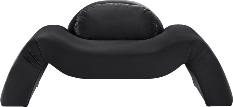 Austin Velvet Upholstered Accent Chair in Black - 44008Black-C