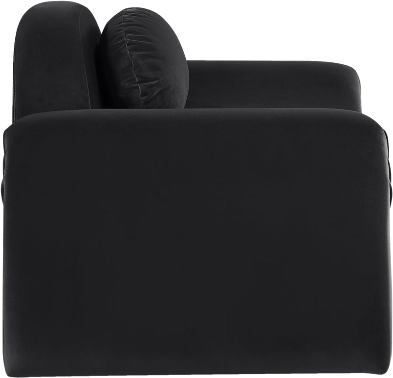 Austin Velvet Upholstered Accent Chair in Black - 44008Black-C
