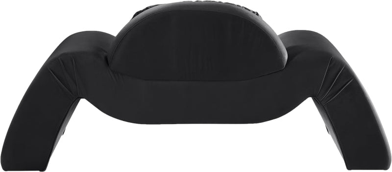 Austin Velvet Upholstered Accent Chair in Black - 44008Black-C
