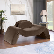 Austin Velvet Upholstered Accent Chair in Brown - 44008Brown-C