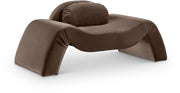 Austin Velvet Upholstered Accent Chair in Brown - 44008Brown-C
