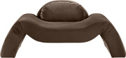 Austin Velvet Upholstered Accent Chair in Brown - 44008Brown-C