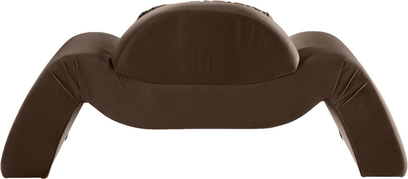Austin Velvet Upholstered Accent Chair in Brown - 44008Brown-C