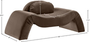Austin Velvet Upholstered Accent Chair in Brown - 44008Brown-C
