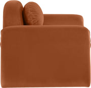 Austin Velvet Upholstered Accent Chair in Cognac - 44008Cognac-C